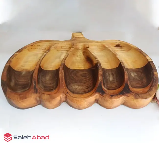 فروش عمده اردو خوری چوبی طرح کدو 5 خانه