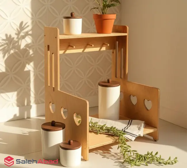 فروش عمده استند اسپرسو ساز چوبی قلبی