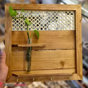 فروش عمده باکس فیوز چوبی حصیری با گلدان