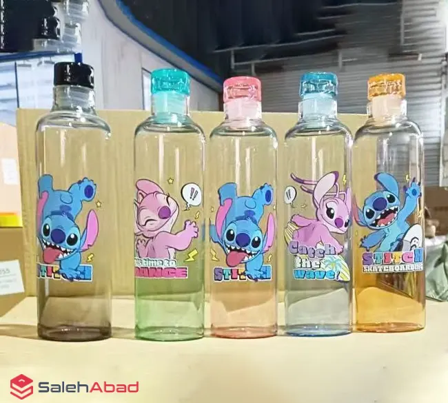 فروش عمده بطری آب پیرکس طرح استیچ