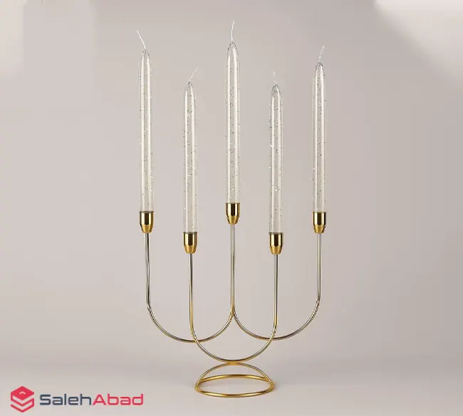 فروش عمده شمعدان رومیزی فلزی سه شعله