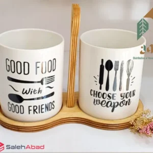 فروش عمده جاقاشقی چینی دوقلو دسته قلبی