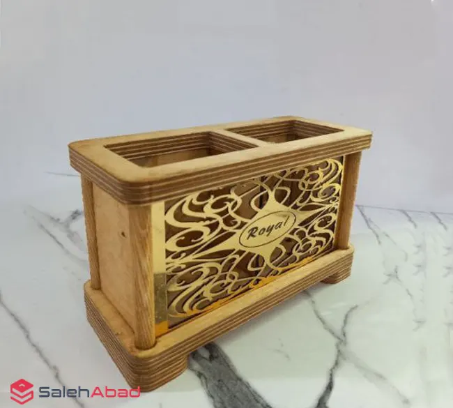 فروش عمده جاقاشقی چوبی دو خانه طرح ROYAL