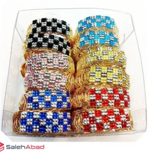 فروش عمده دستبند دخترانه فنری نگین دار