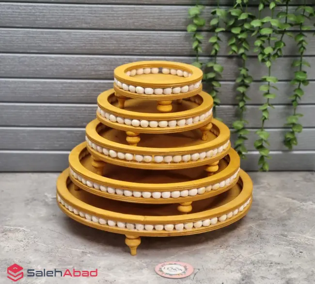 فروش عمده رایزر چوبی گرد مهره ای 5 تکه