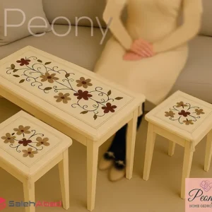 فروش عمده رومیزی پانچ دوزی سه تکه گلدار