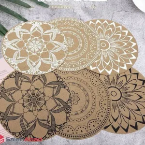 فروش عمده زیر بشقابی گرد طرح دار
