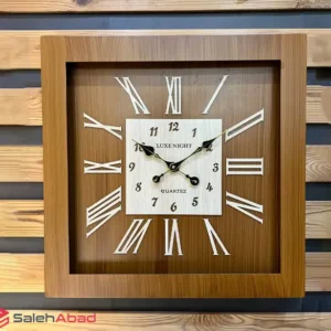 فروش عمده ساعت دیواری چوبی مربع LUXE NIGHT