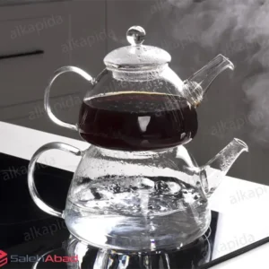 فروش عمده ست کتری و قوری پیرکس شفاف