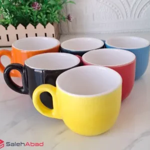 فروش عمده فنجان اسپرسو خوری رنگی 6 تایی