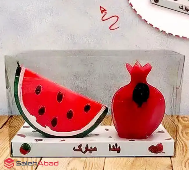 فروش عمده شمع یلدایی طرح انار و هندوانه