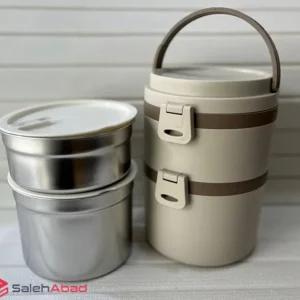 فروش عمده ظرف غذا داخل استیل 2 طبقه
