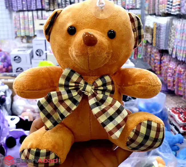 فروش عمده عروسک پولیشی خرس پاپیون دار