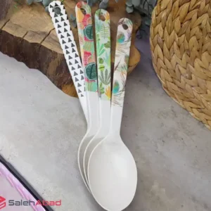 فروش عمده قاشق غذا خوری گیاهی طرح دار