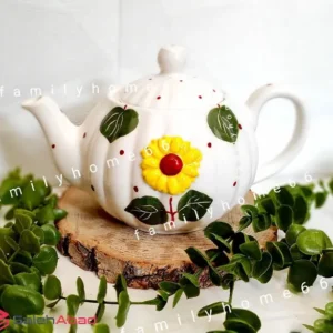 فروش عمده قوری سرامیکی طرح آفتابگردون