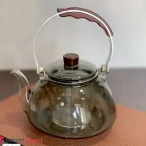 فروش عمده قوری پیرکس دسته چوبی یک لیتری