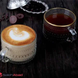 فروش عمده فنجان لته خوری شیشه ای مدل وانیا