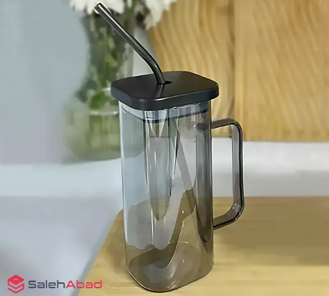 فروش عمده ماگ اسموتی نی دار پیرکس دودی