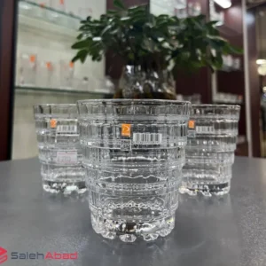 فروش عمده لیوان بلور طرح شیاردار DELI