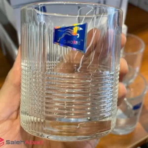 فروش عمده نیم لیوان شیشه ای خط دار