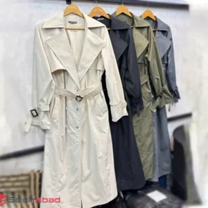فروش عمده مانتو ترنچ کت بلند کتان