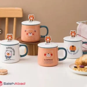 فروش عمده ماگ چینی قاشق دار طرح خرسی