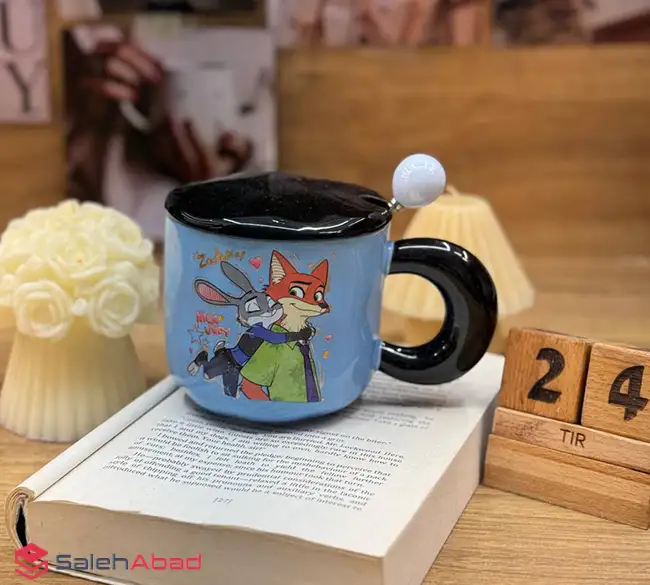 فروش عمده ماگ سرامیکی درب دار طرح زوتوپیا