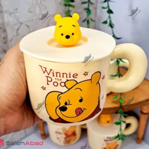 فروش عمده ماگ درب سیلیکونی طرح وینی پو