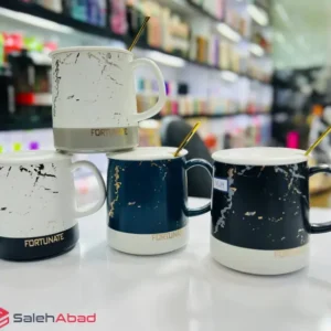 فروش عمده ماگ سرامیک درب دار طرح ماربل