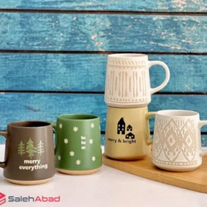 فروش عمده ماگ طرح برجسته دسته دار رنگی