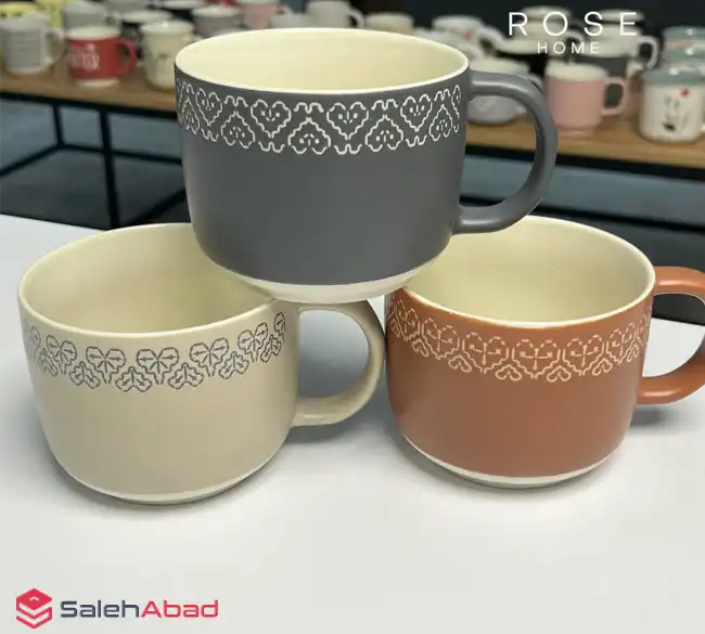 فروش عمده فنجان لته سرامیکی طرح دار