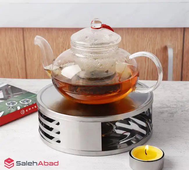فروش عمده پایه وارمر قوری گرد استیل
