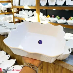 فروش عمده کاسه سرامیکی سفید مربع وانسل