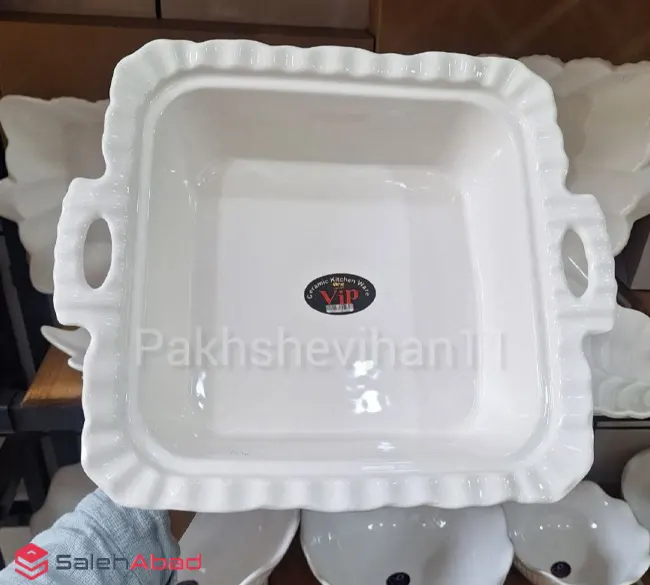 فروش عمده کاسه سرامیکی سفید مربع VIP