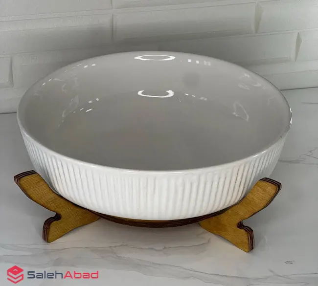 فروش عمده میوه خوری سرامیکی استند چوبی