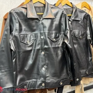 فروش عمده کراپ کت دخترانه چرم دکمه دار