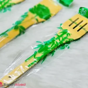 فروش عمده کفگیر آشپزی چوبی خط دار