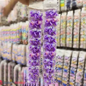 فروش عمده کلیپس مو کوچک جفتی طرح کرومی