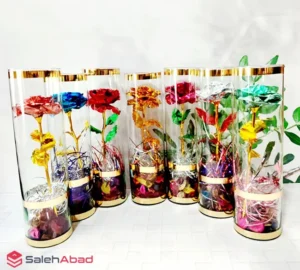 فروش عمده استوانه شیشه ای گل رز کادویی