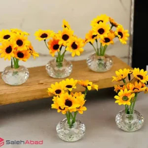 فروش عمده گلدان کریستالی آفتابگردان