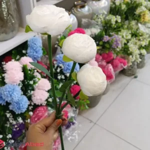 فروش عمده شاخه گل مصنوعی پیونی 3 شاخه