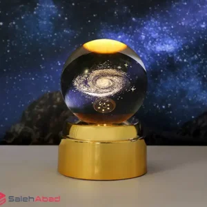 فروش عمده گوی کریستال چرخشی طرح کهکشان