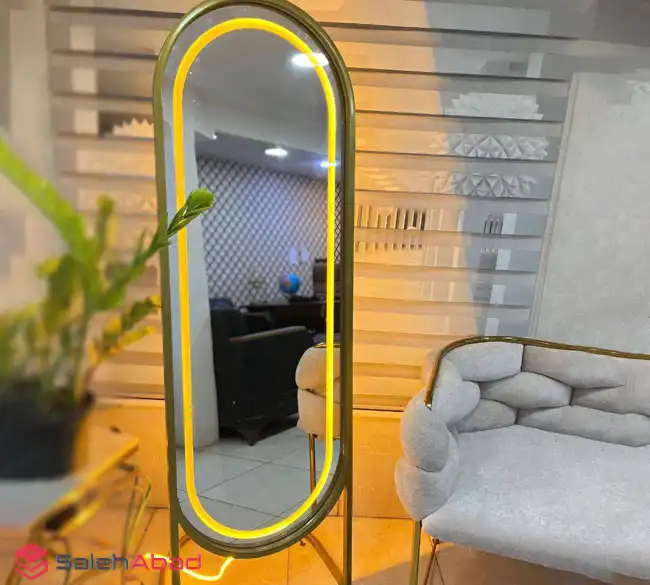 فروش عمده آینه قدی بیضی چراغ دار