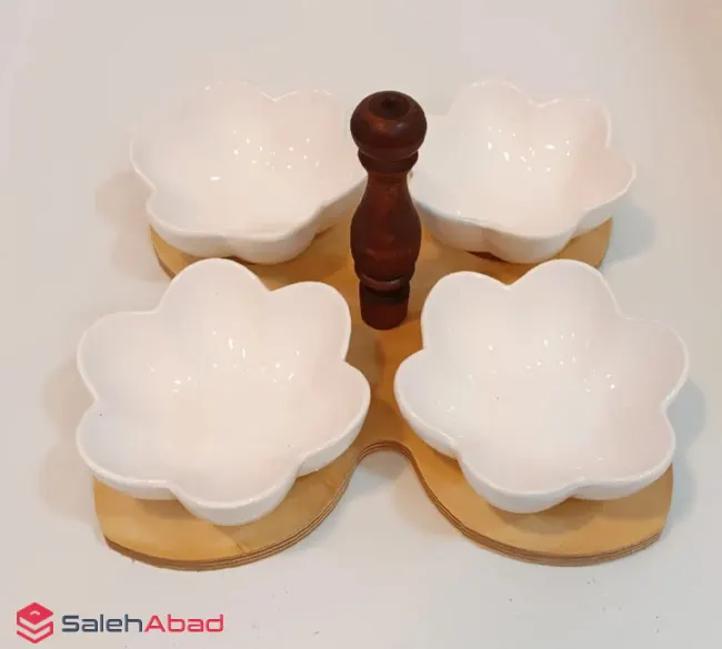 فروش عمده اردو خوری گل 4 خانه زیره چوبی