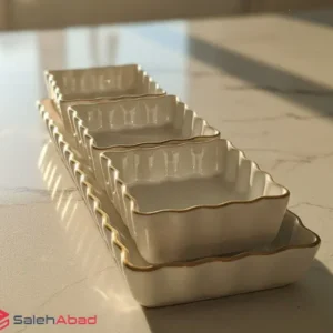 فروش عمده اردو خوری 3 پیاله سرامیکی زیره دار گیوا