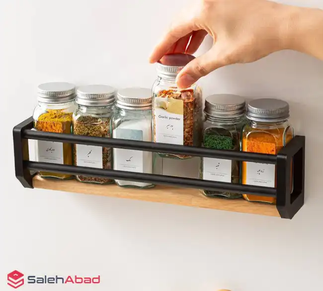 فروش عمده استند ادویه چوبی فلزی دیواری