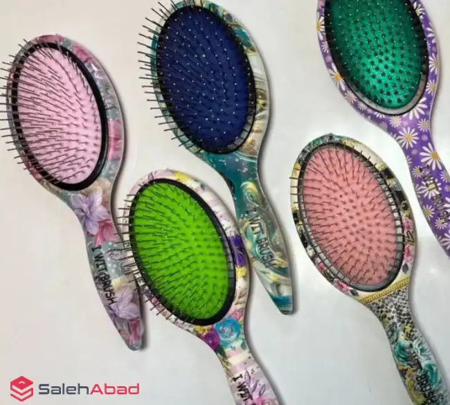فروش عمده برس مو دخترانه بیضی طرح دار