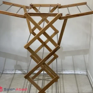 فروش عمده بند رخت آکاردئونی چوبی استیل