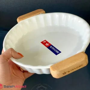 فروش عمده تابه سرامیکی گرد دسته چوبی WINSOME