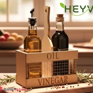 فروش عمده جا بطری روغن دسته دار چوبی